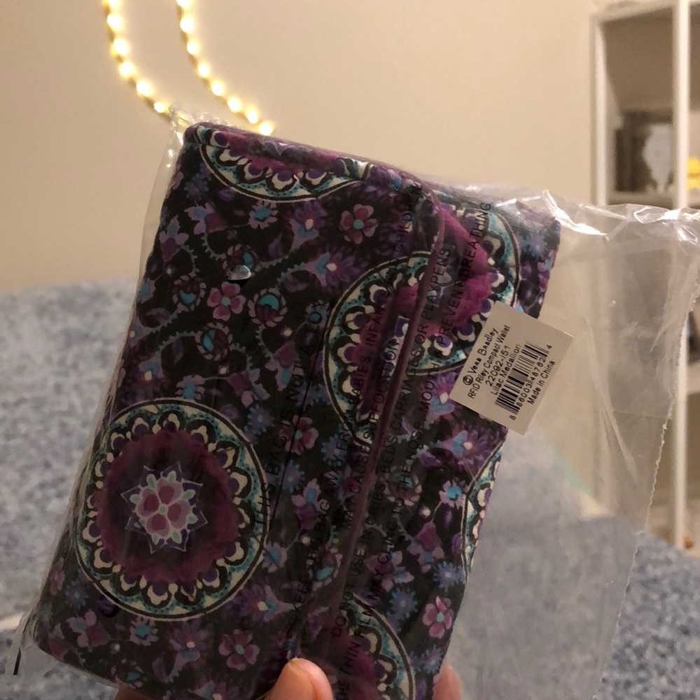 Vera Bradley Lilac Medallion Compact Wallet